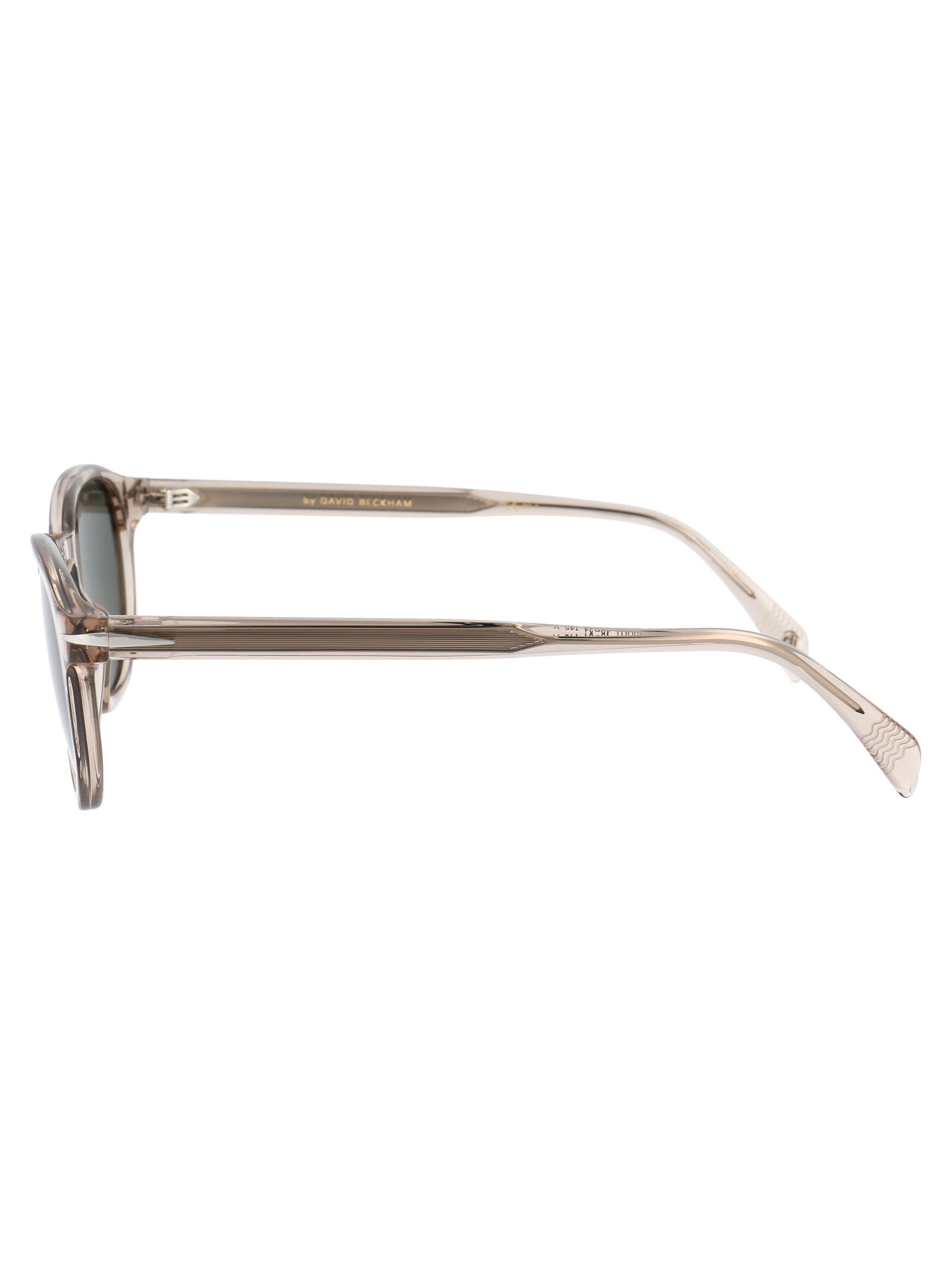 Eyewear By David Beckham Acetate Round-Frame Sunglasses — Brown, view 3