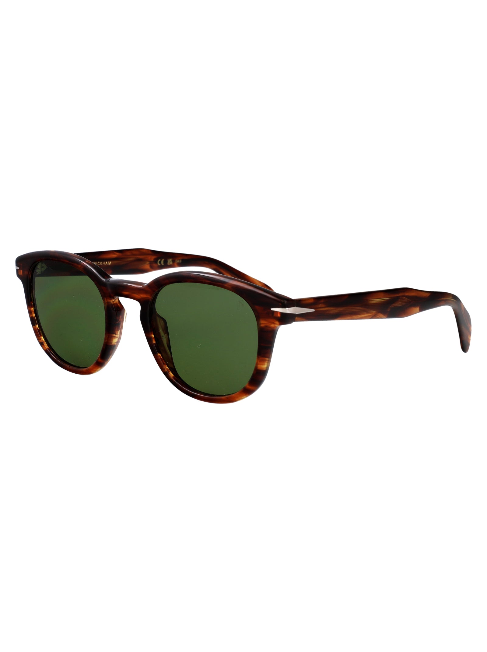 Eyewear By David Beckham Horn-Effect Acetate Sunglasses — Brown, view 2
