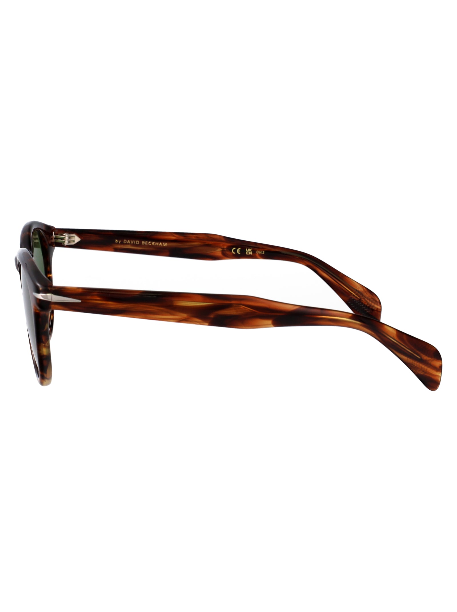 Eyewear By David Beckham Horn-Effect Acetate Sunglasses — Brown, view 3