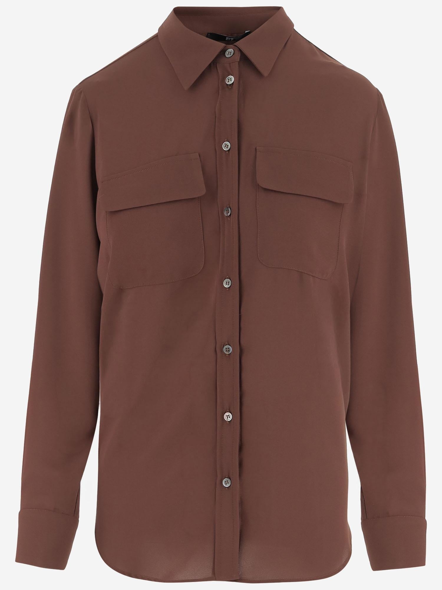 F.It Chest Patch Pocket Shirt — Brown by F.It