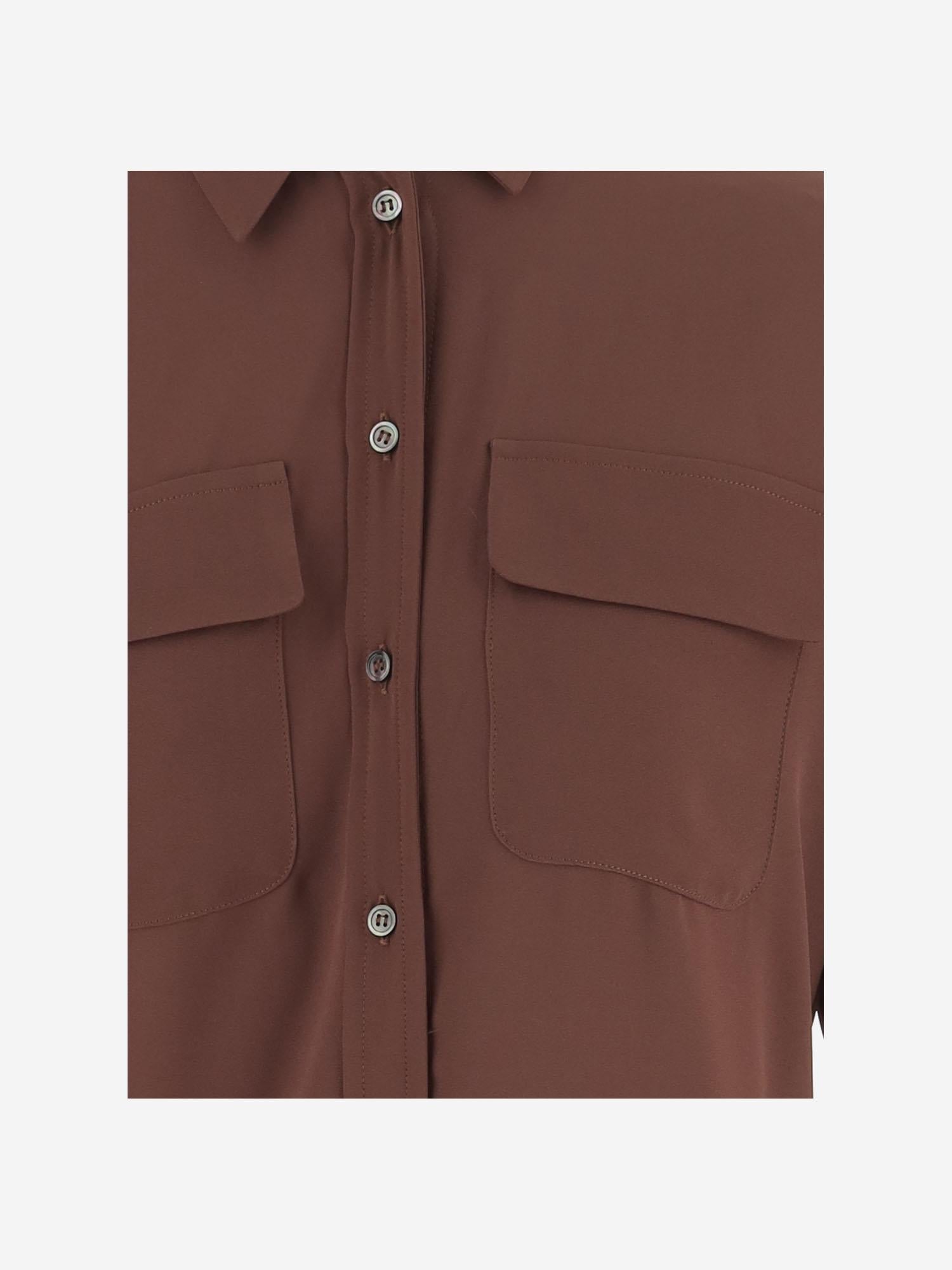 F.It Chest Patch Pocket Shirt — Brown, view 2