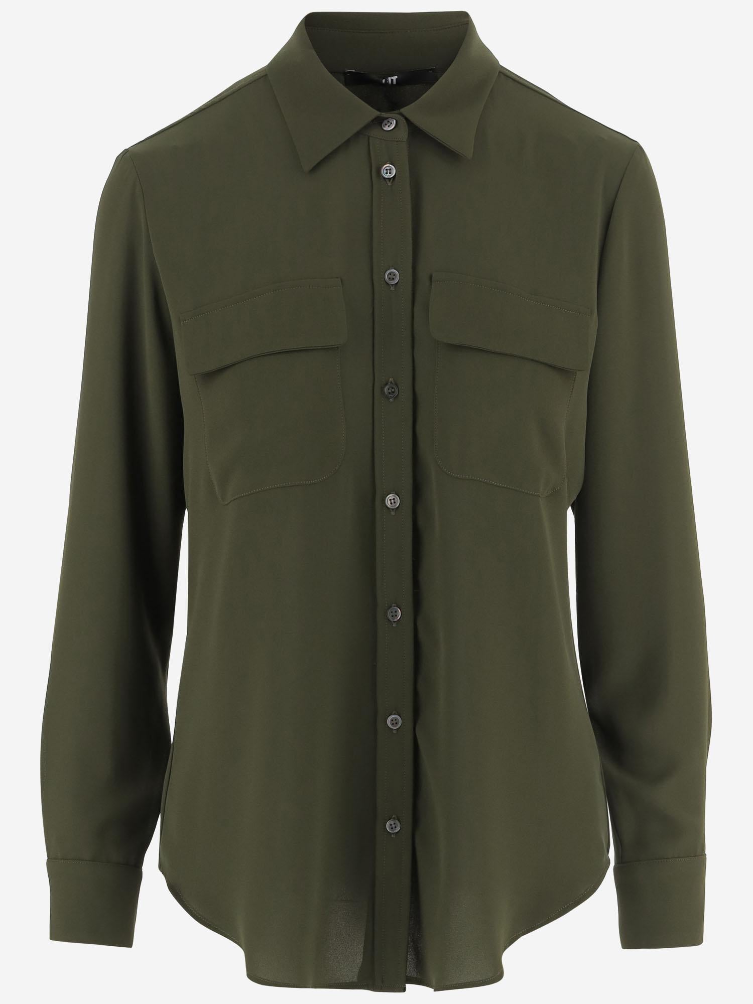 F.It Technical Polyester Shirt — Green, view 3