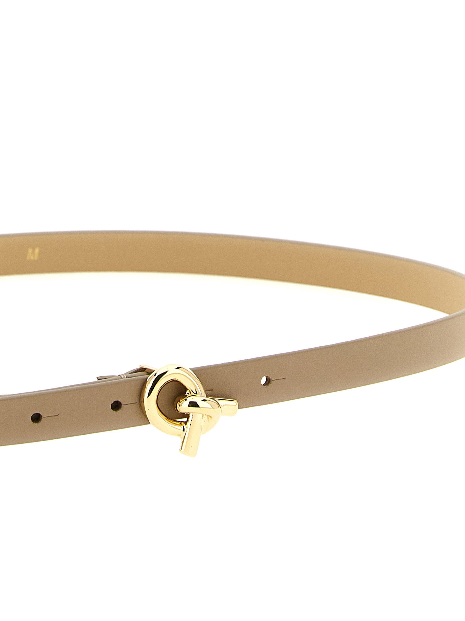 Fabiana Filippi Gold Knot Buckle Belt — Beige, view 3