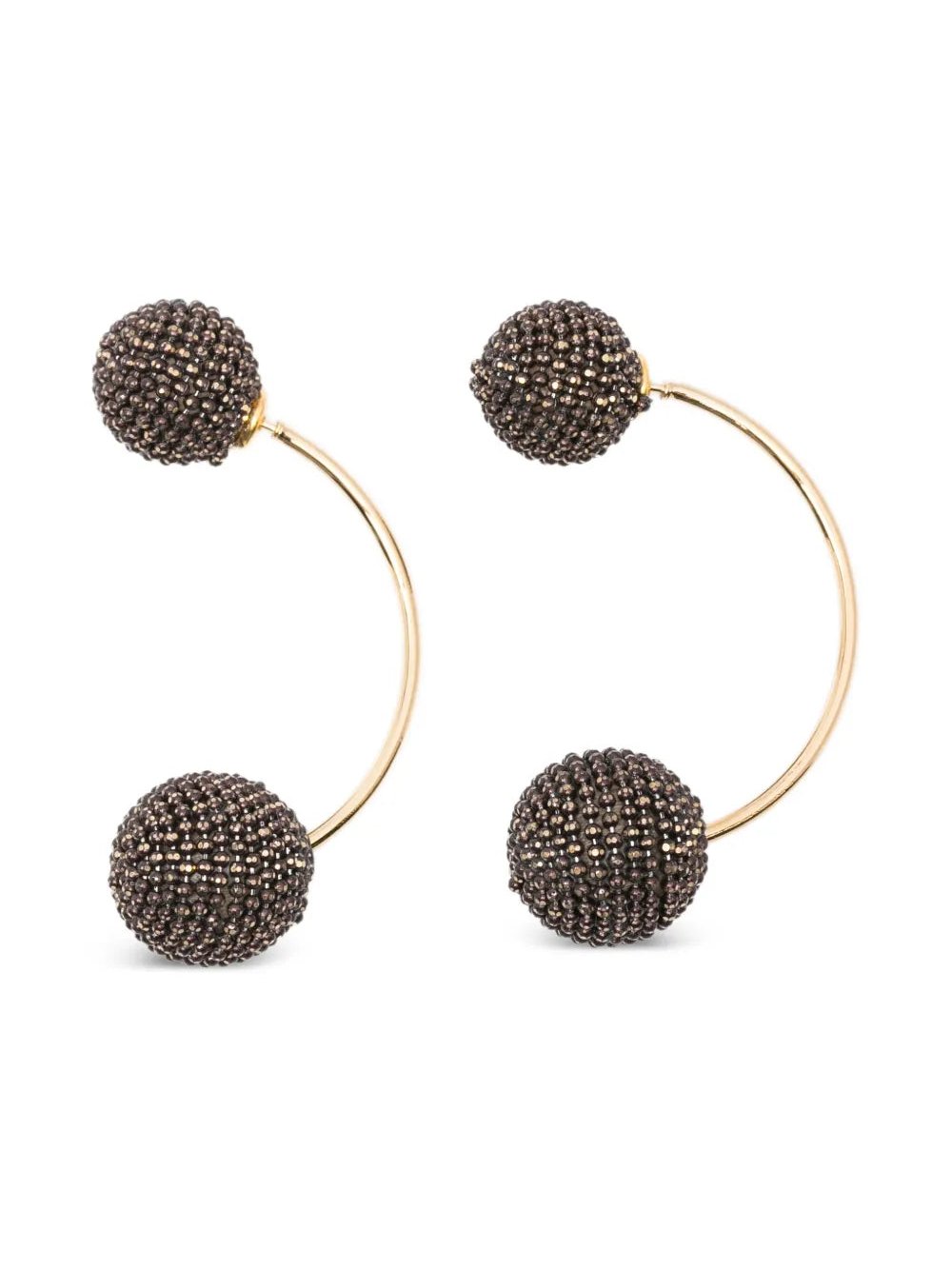 Fabiana Filippi Beaded Earrings — Brown by Fabiana Filippi