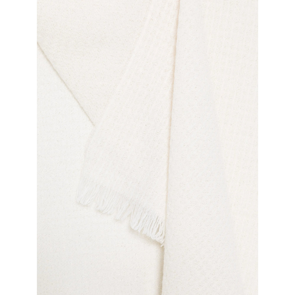 Fabiana Filippi Lightweight Neutral Tones Scarf — Gray, view 2