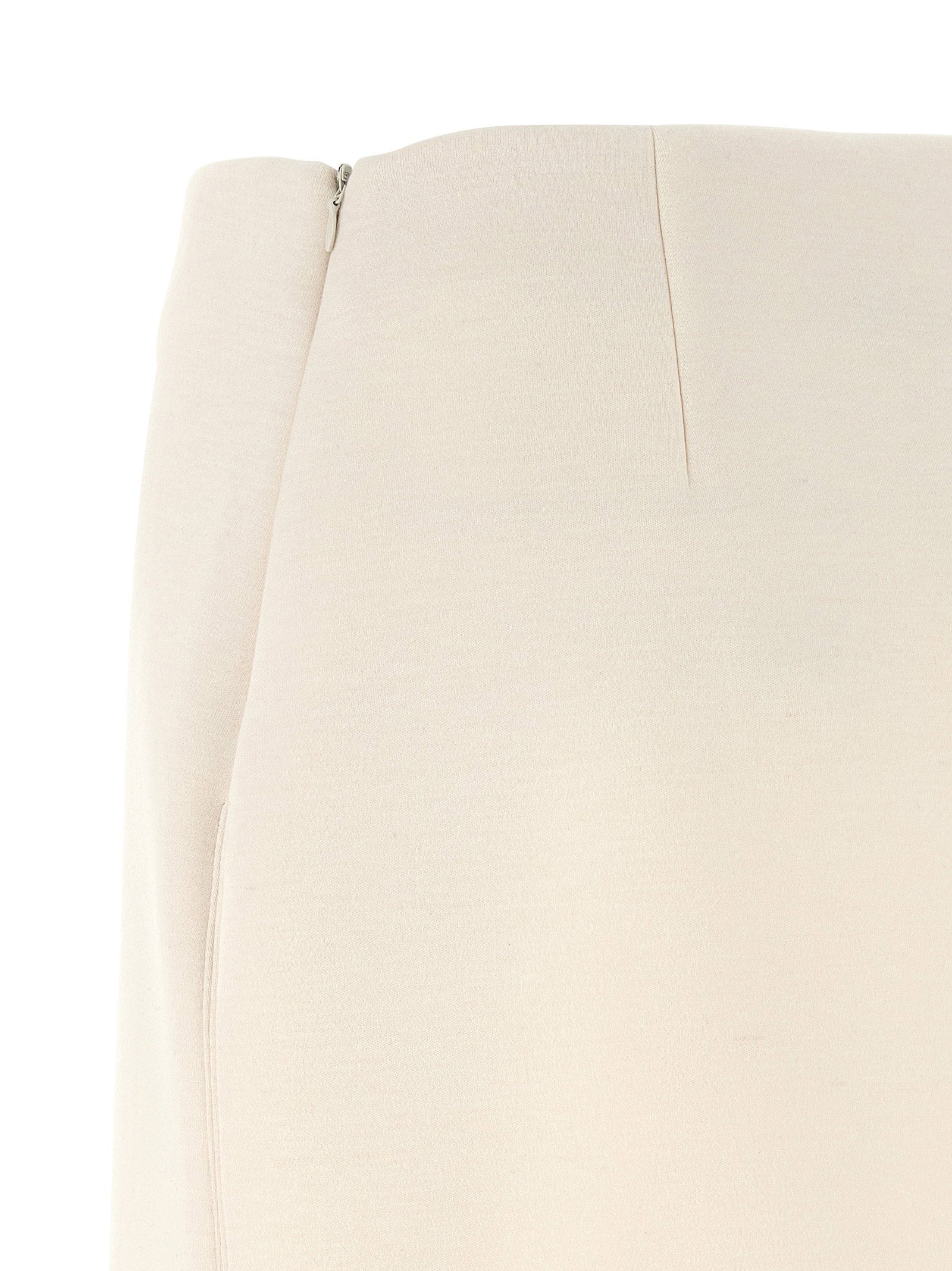Fabiana Filippi Cashmere Scuba Skirt — Cream, view 4