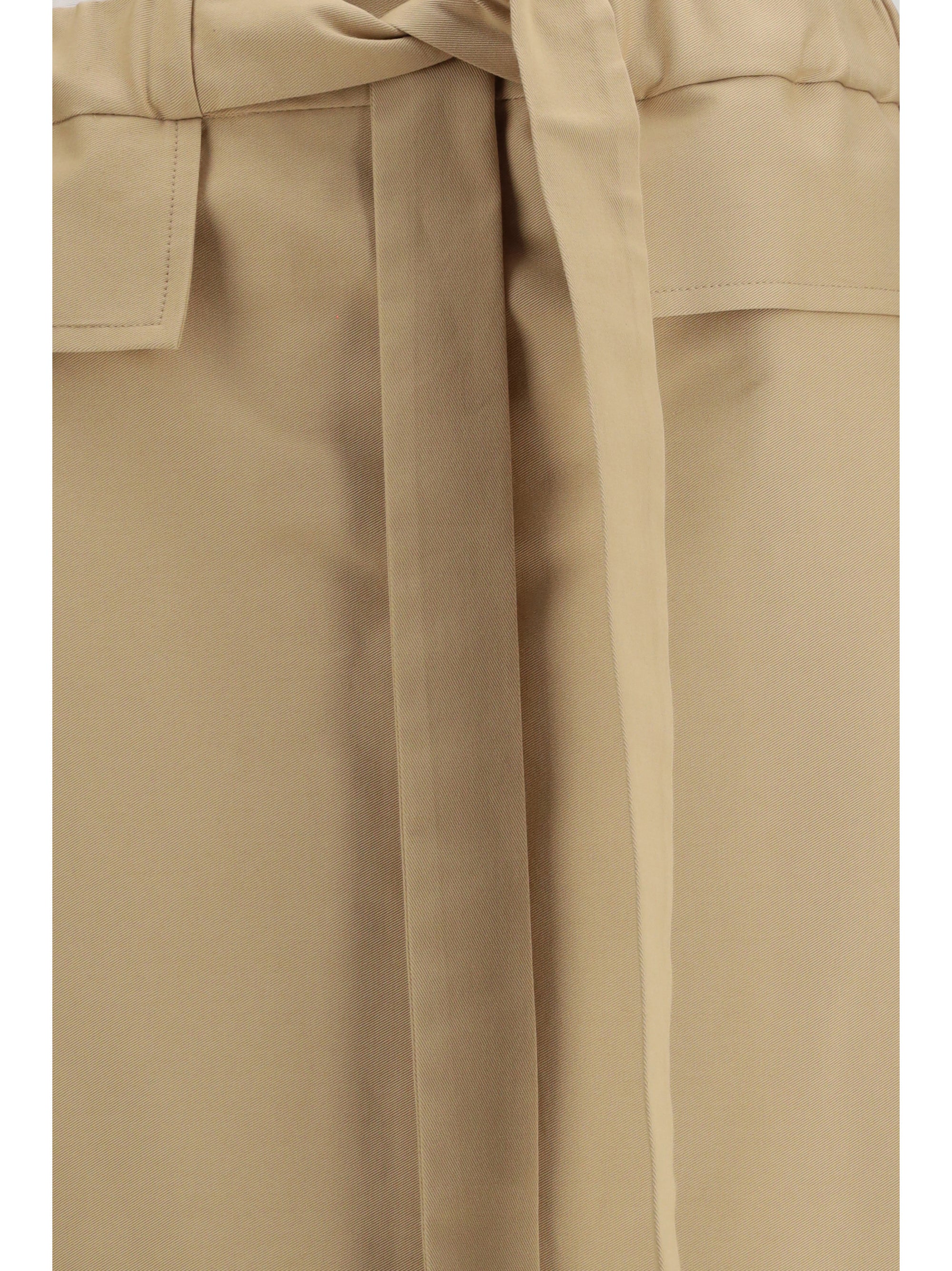 Fabiana Filippi Cotton Midi Skirt — Gray, view 2