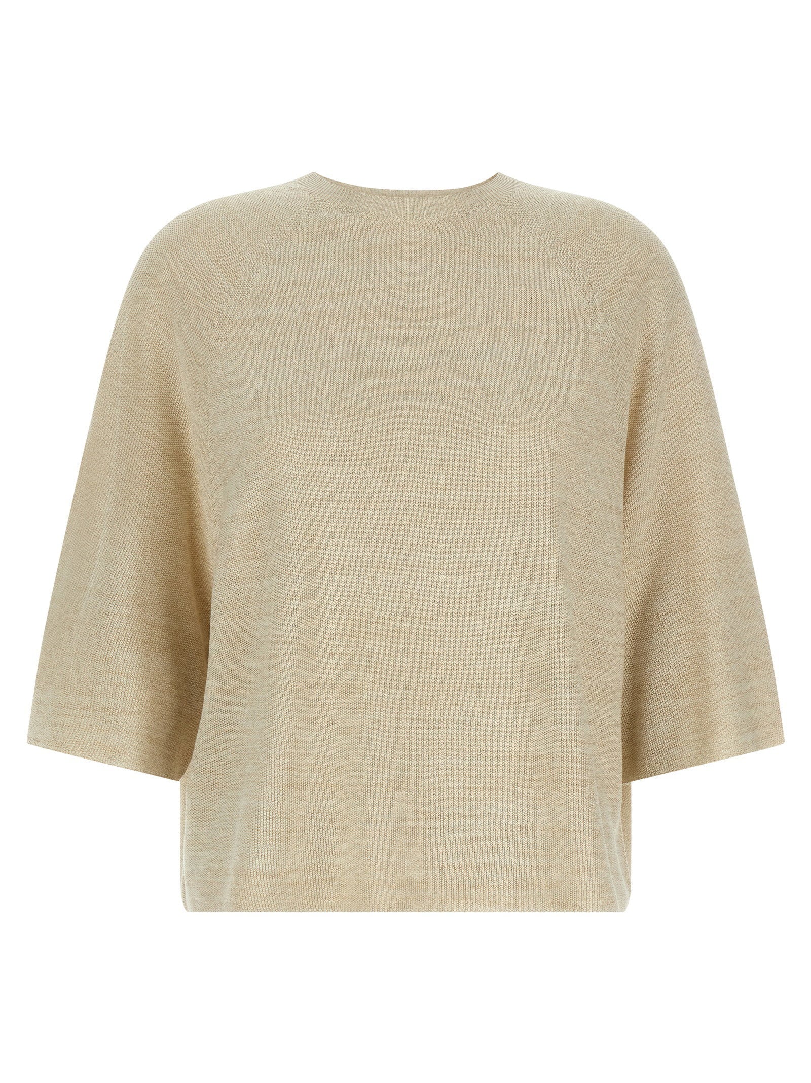 Fabiana Filippi Lamé-Thread Knit Sweater — Beige by Fabiana Filippi