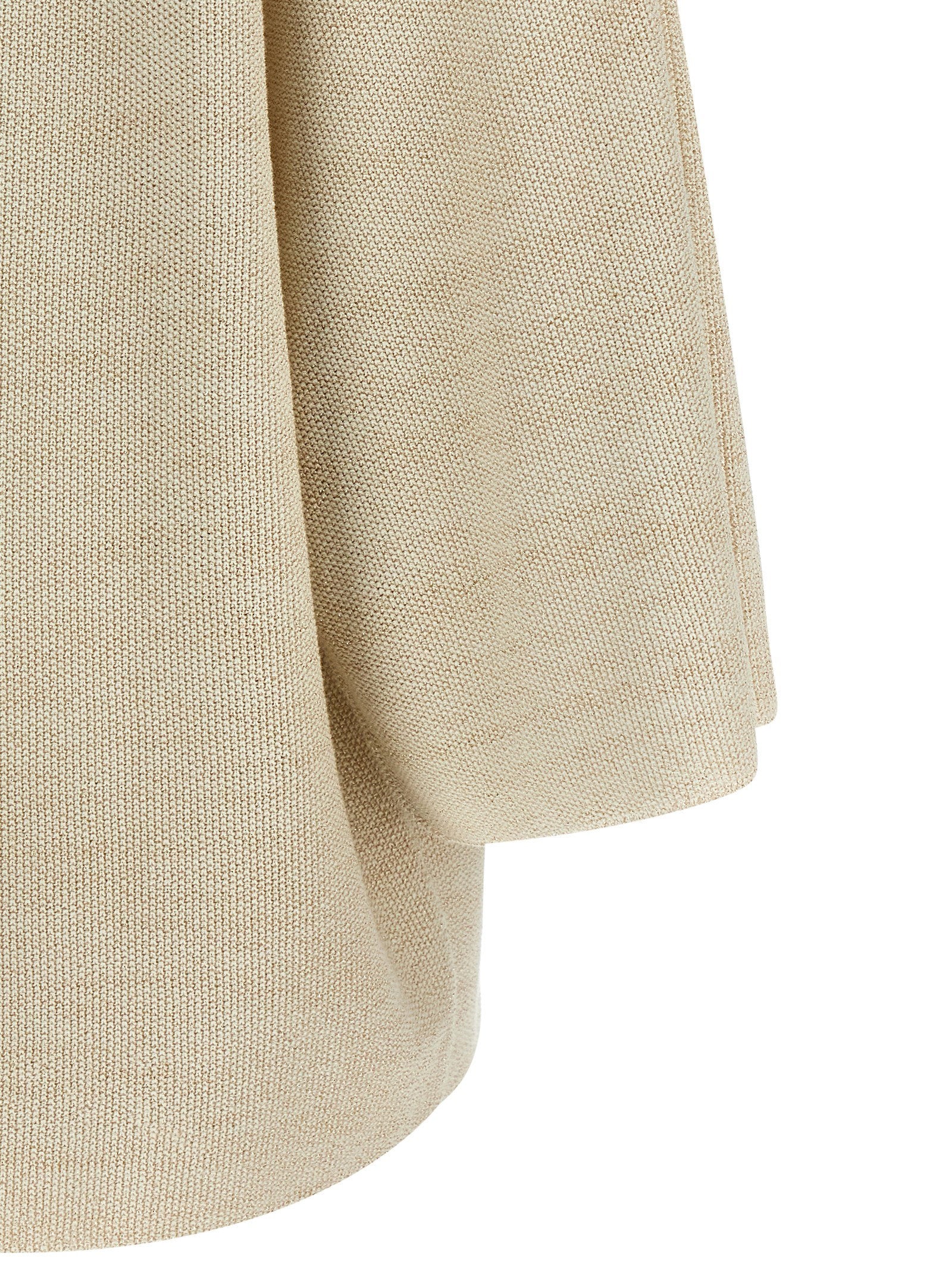 Fabiana Filippi Lamé-Thread Knit Sweater — Beige, view 4