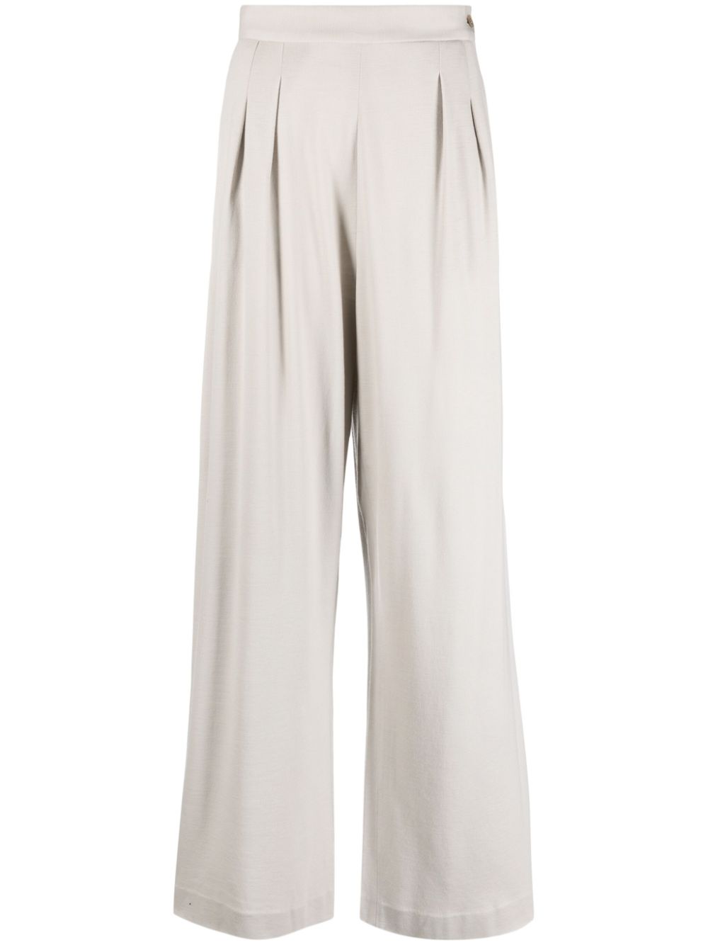 Fabiana Filippi Pleated Wool Trousers — Beige by Fabiana Filippi