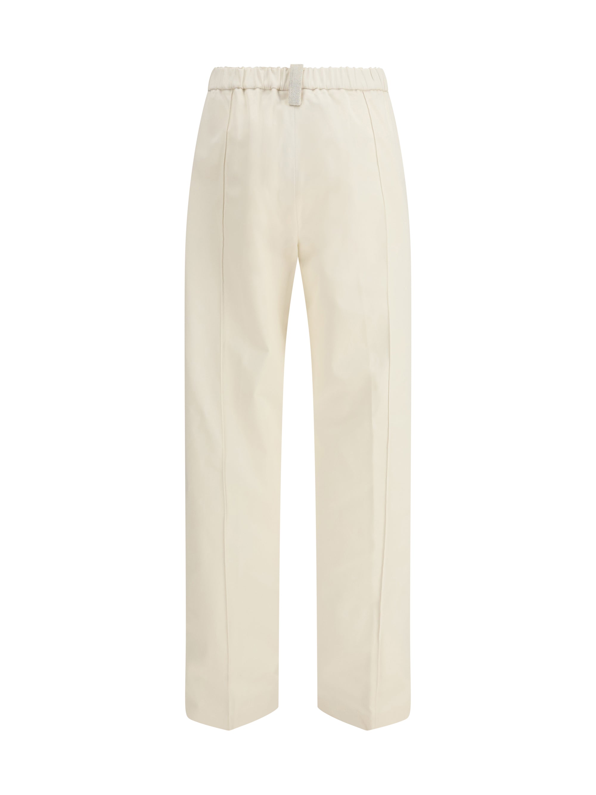Fabiana Filippi Cotton Gabardine Trousers — Beige, view 2