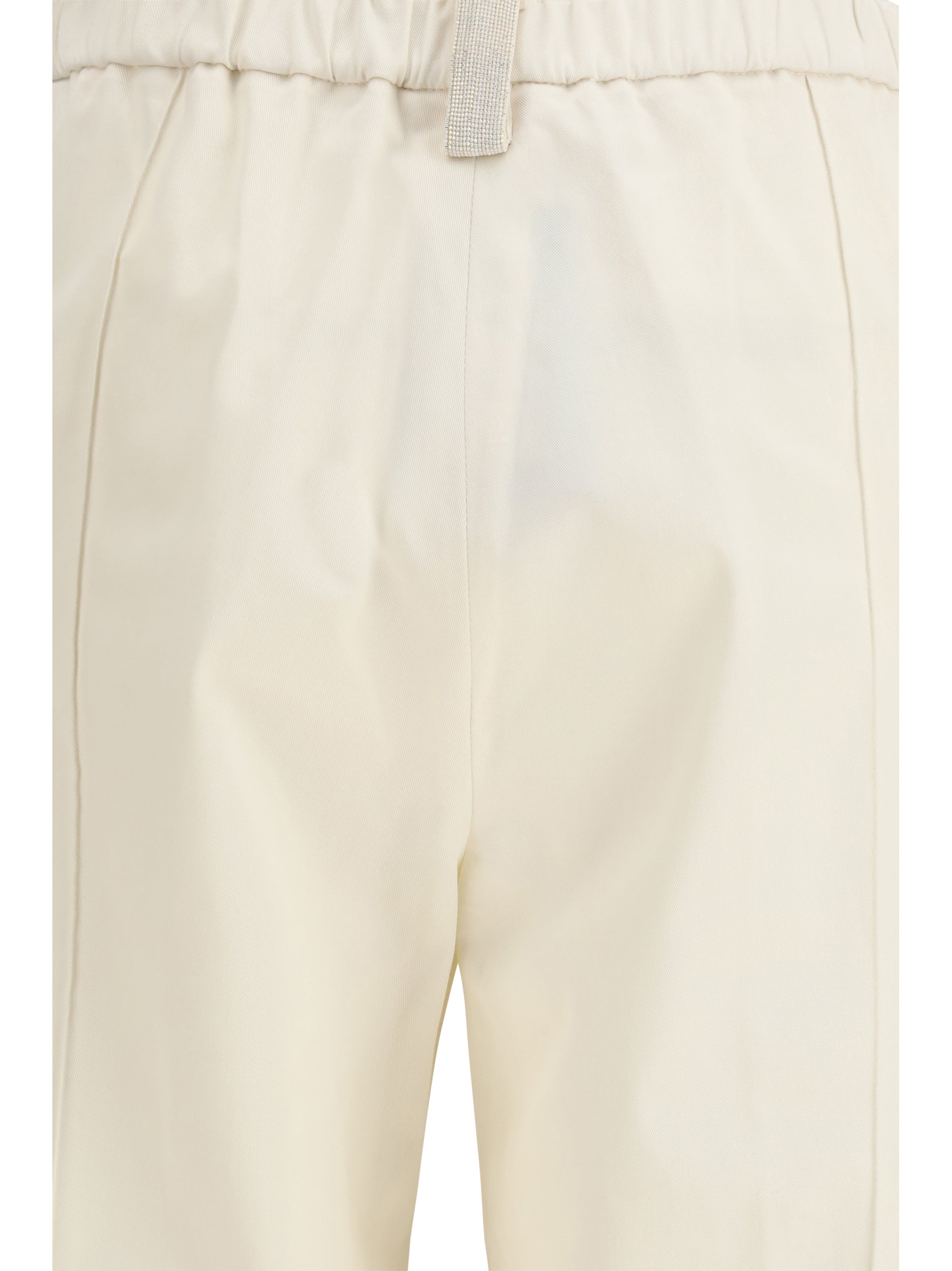 Fabiana Filippi Cotton Gabardine Trousers — Beige, view 3