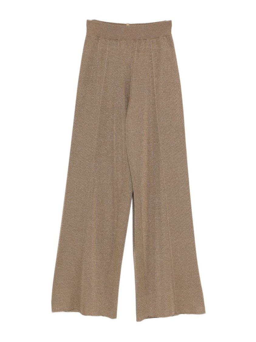 Fabiana Filippi Wide-Leg Knit Trousers — Brown by Fabiana Filippi