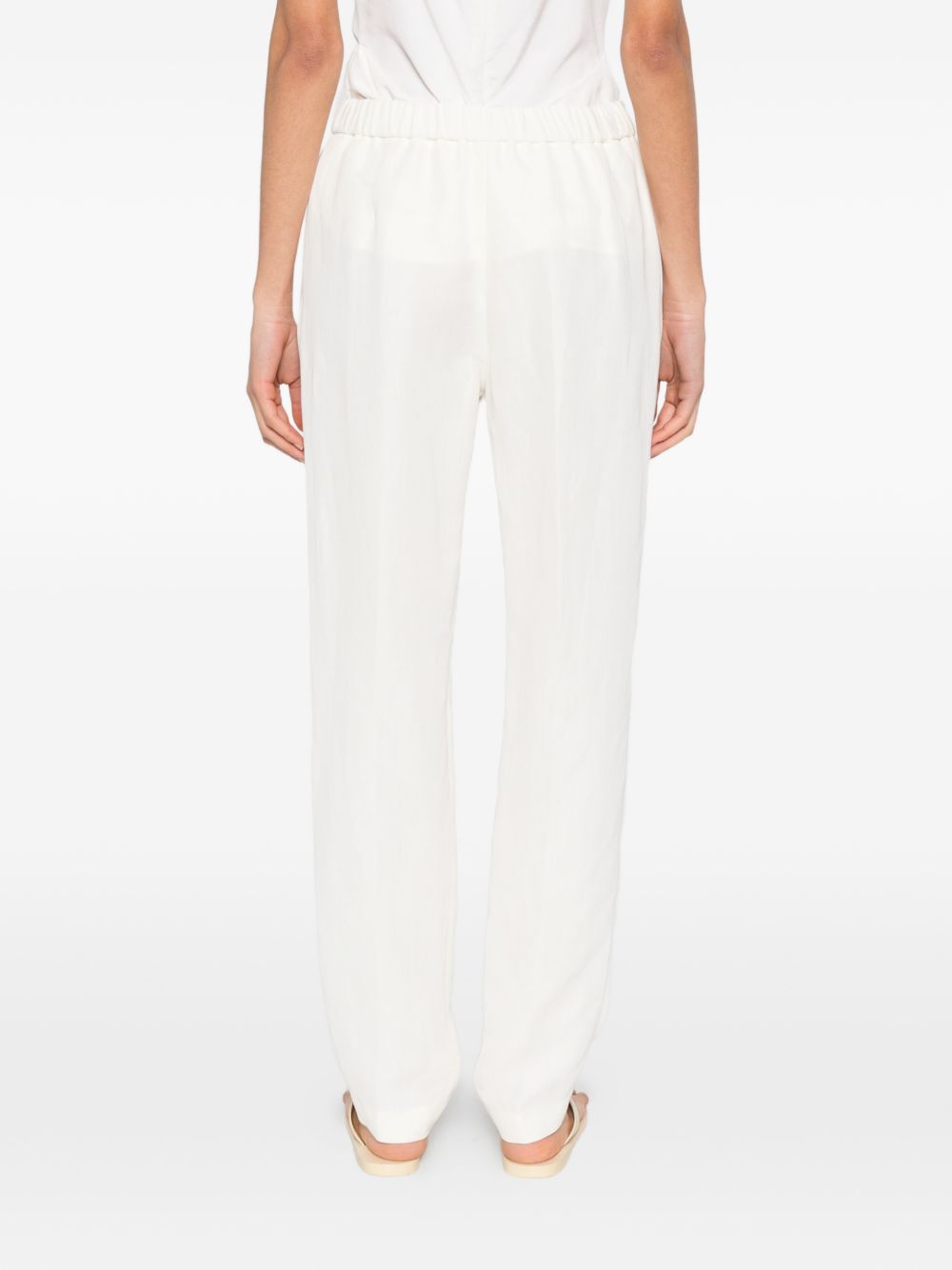 Fabiana Filippi Elasticated Waistband Trousers — Cream, view 3