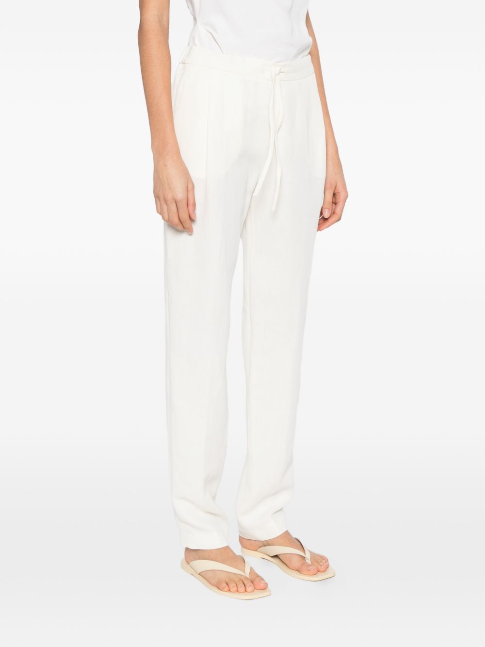 Fabiana Filippi Elasticated Waistband Trousers — Cream, view 4