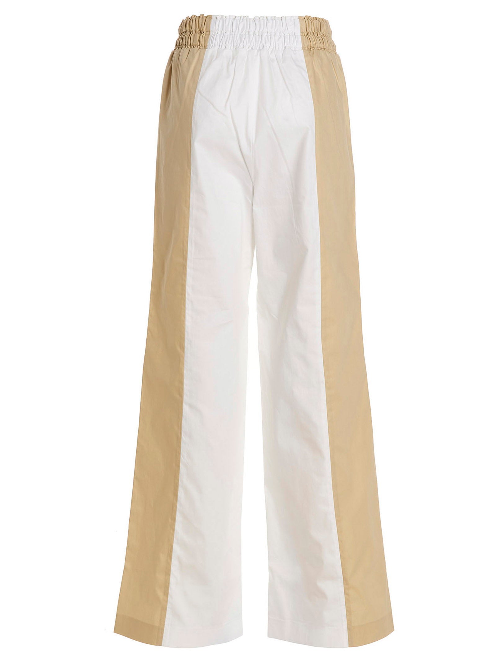 Fabiana Filippi Two-Tone Cotton Trousers — White, view 2