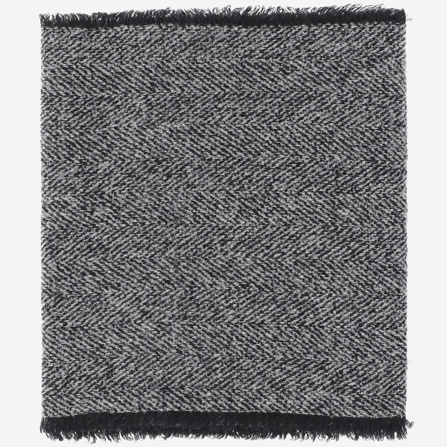 Faliero Sarti Wool-Blend Herringbone Scarf — Gray by Faliero Sarti