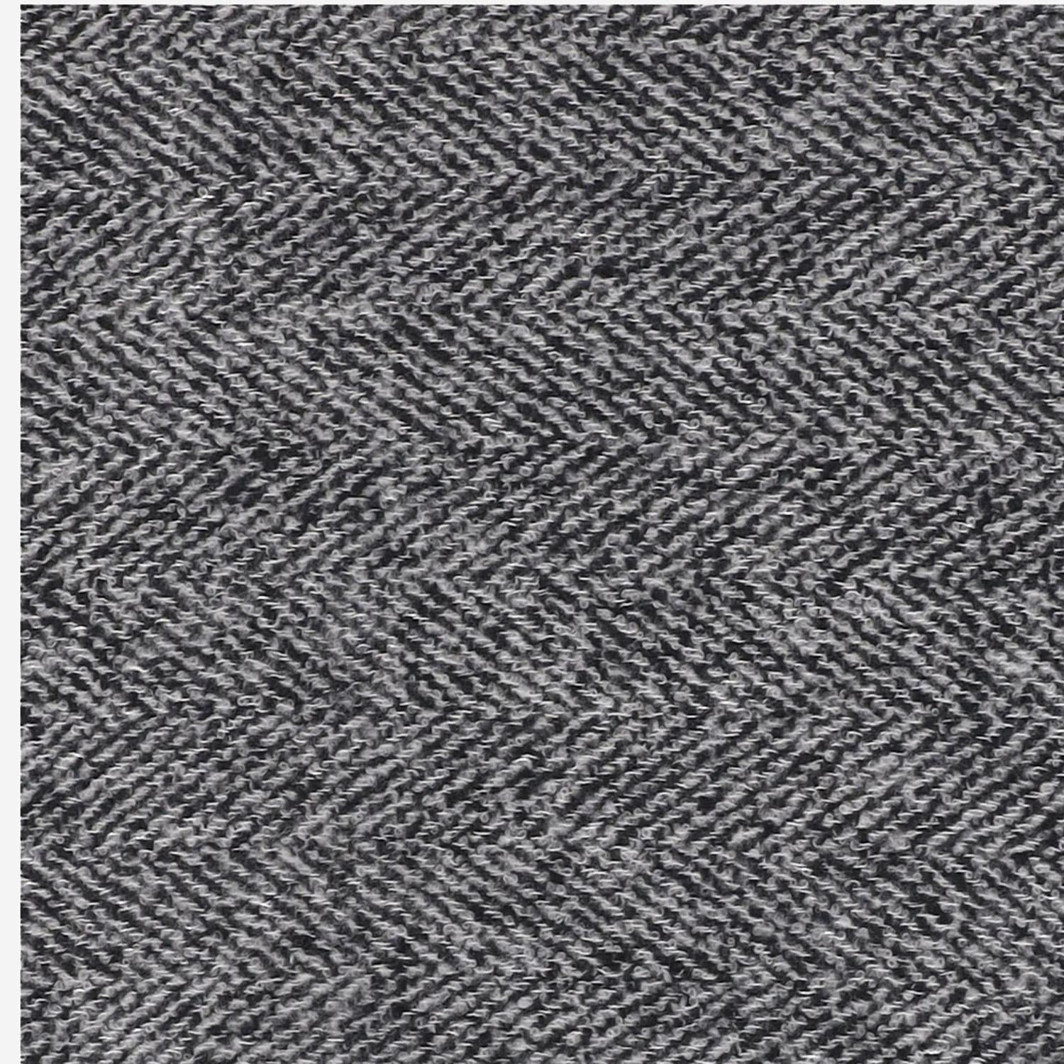 Faliero Sarti Wool-Blend Herringbone Scarf — Gray, view 2