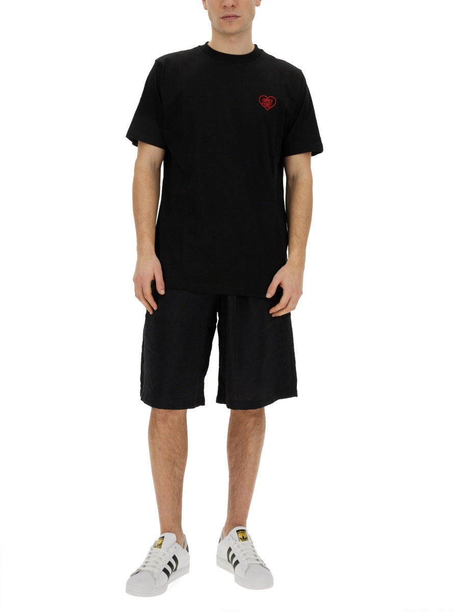 Family First Logo-Detailed Bermuda Shorts — Black, view 3