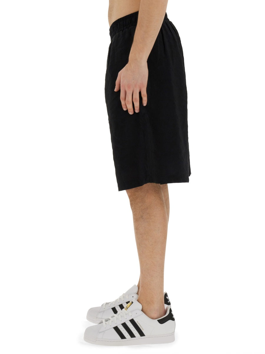Family First Logo-Detailed Bermuda Shorts — Black, view 4