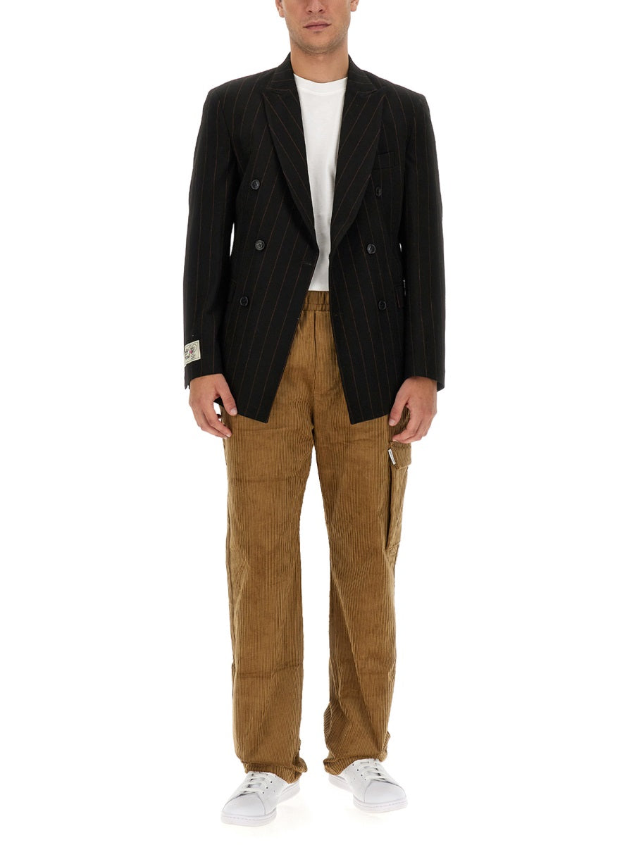 Family First Cotton Elastane Cargo Pants — Beige, view 3