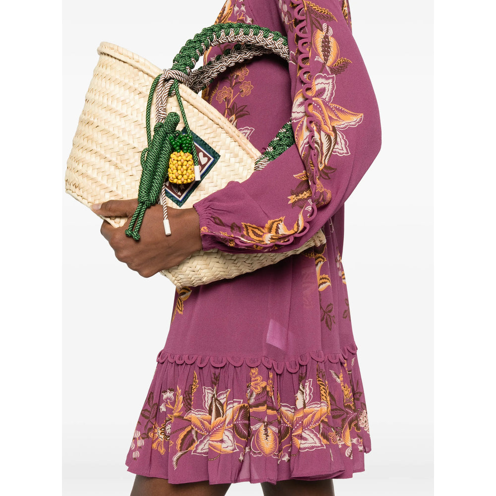 Farm Rio Floral-Embroidered Dress — Pink, view 2