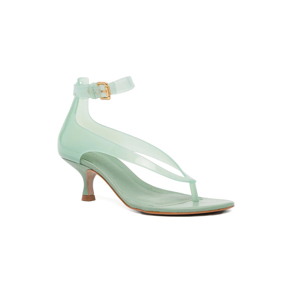 Farm Rio Open-Toe Ankle Strap Heel Sandal — Green, view 2