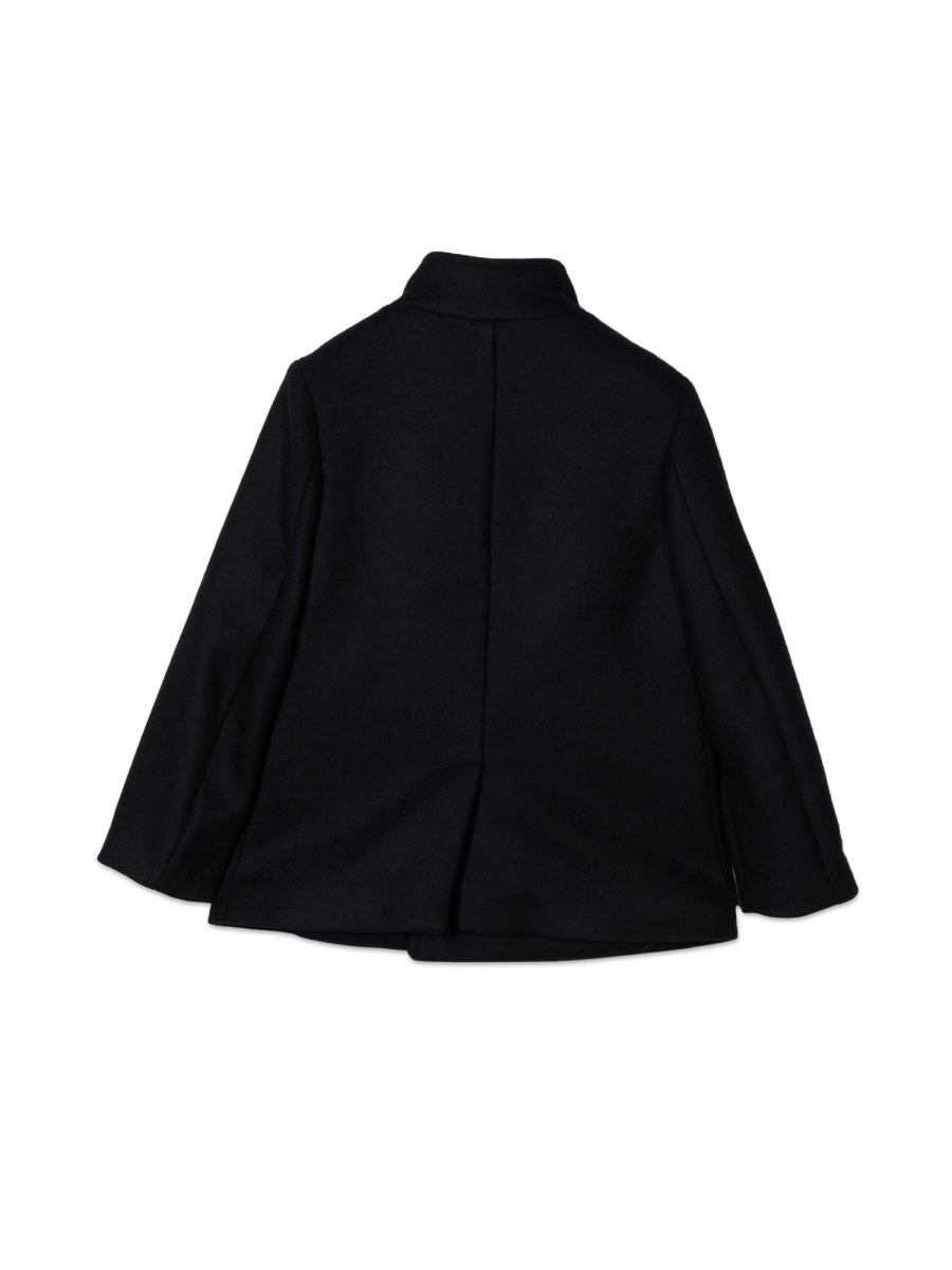Fay Double-Breasted Wool Coat — Blue, view 2