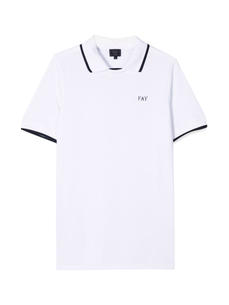 Fay Cotton Polo Shirt — White by Fay