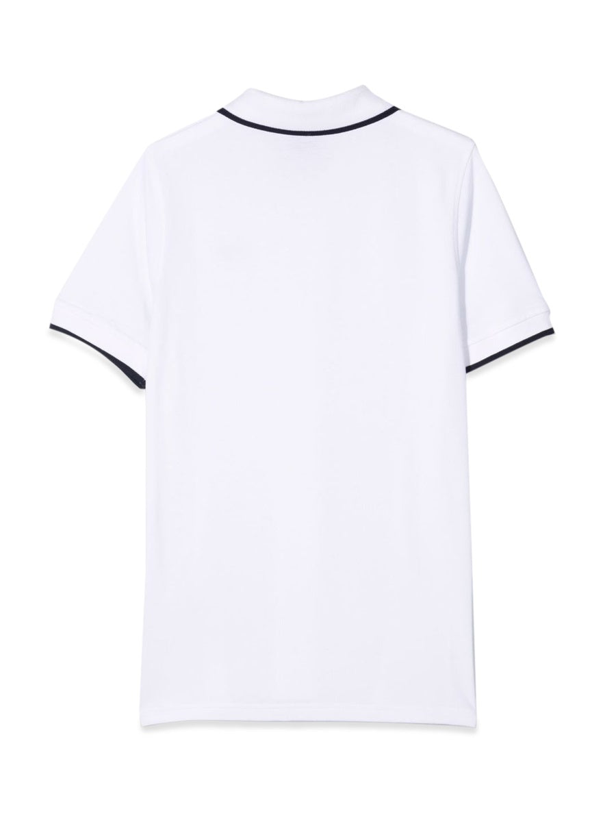 Fay Cotton Polo Shirt — White, view 3