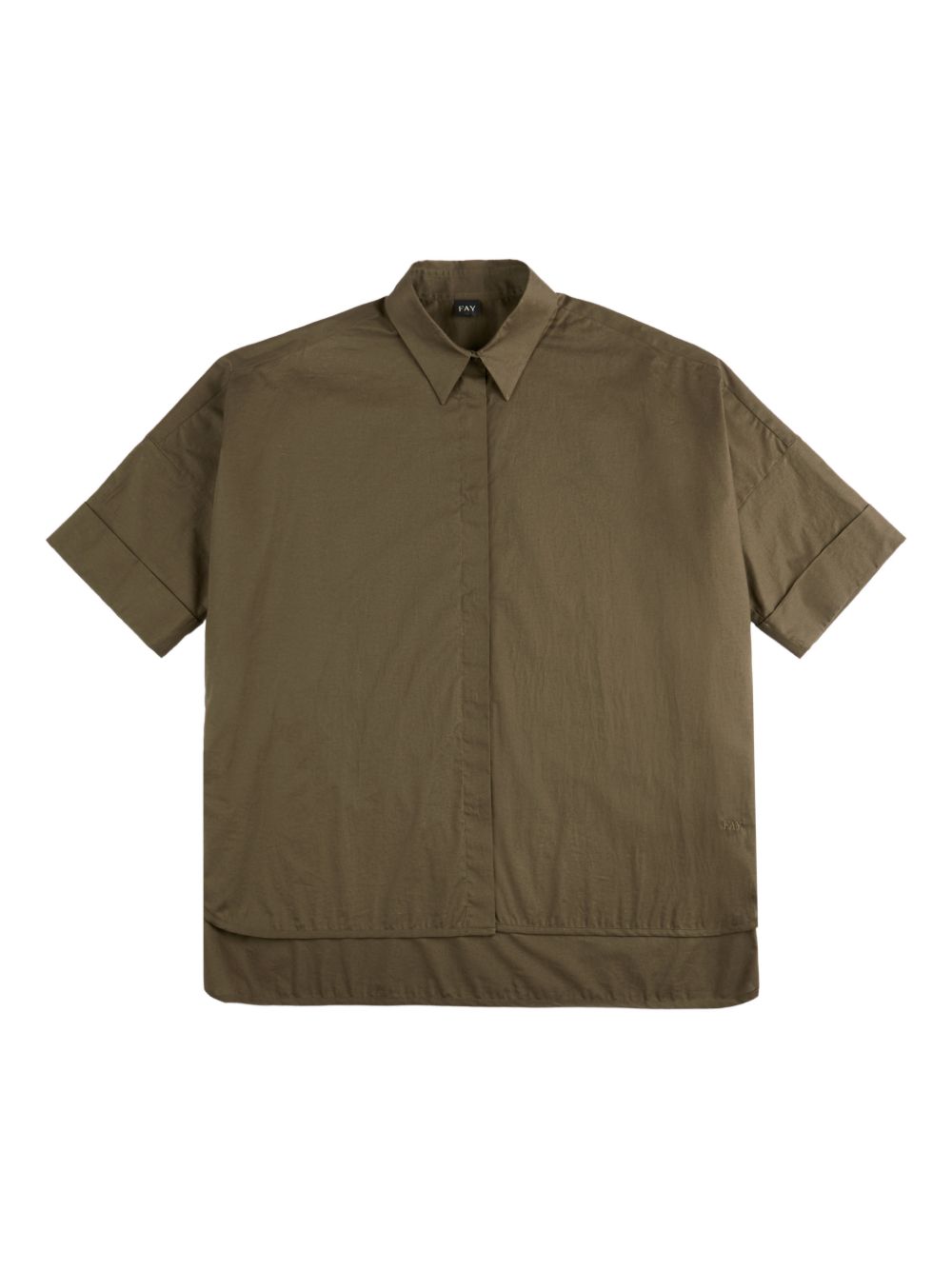 Fay Cotton Shirt — Olive by Fay