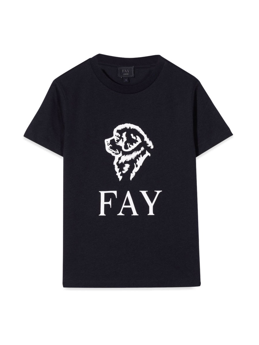 Fay Cotton T-Shirt — Blue by Fay