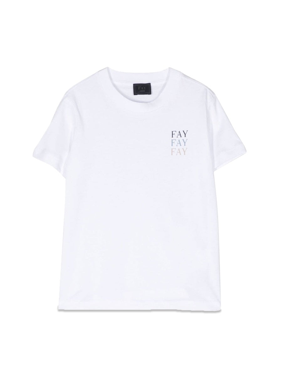 Fay 100% Cotton T-Shirt — White by Fay