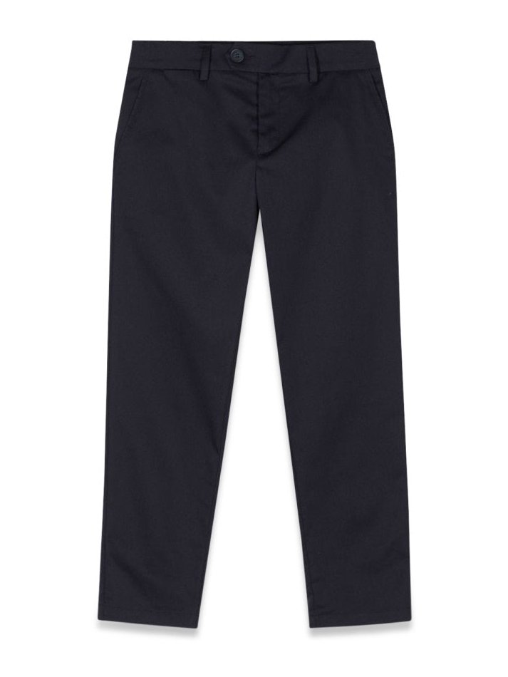Fay Straight-Cut Cotton Trousers — Blue by Fay