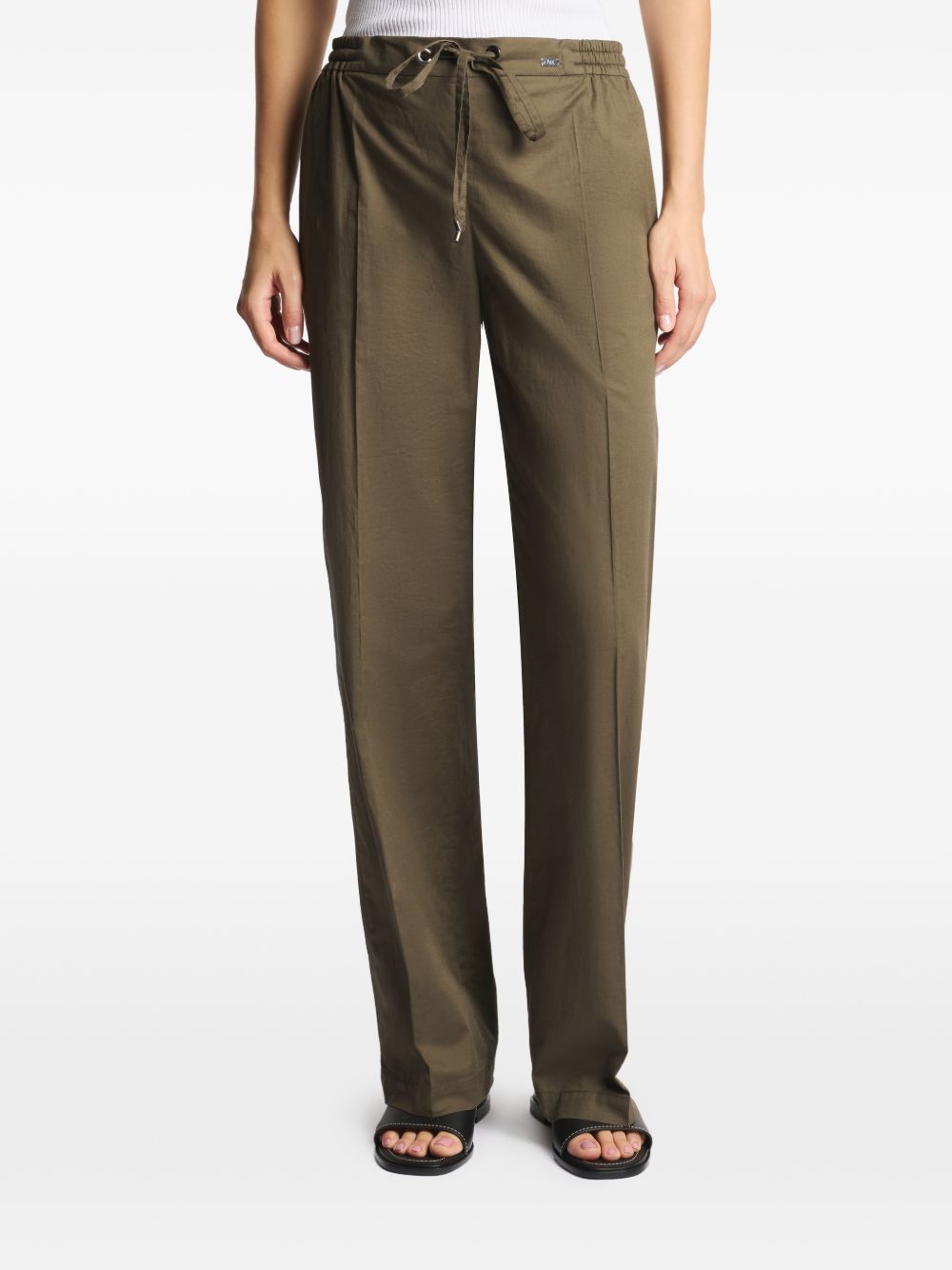 Fay Cotton Trousers — Khaki, view 4