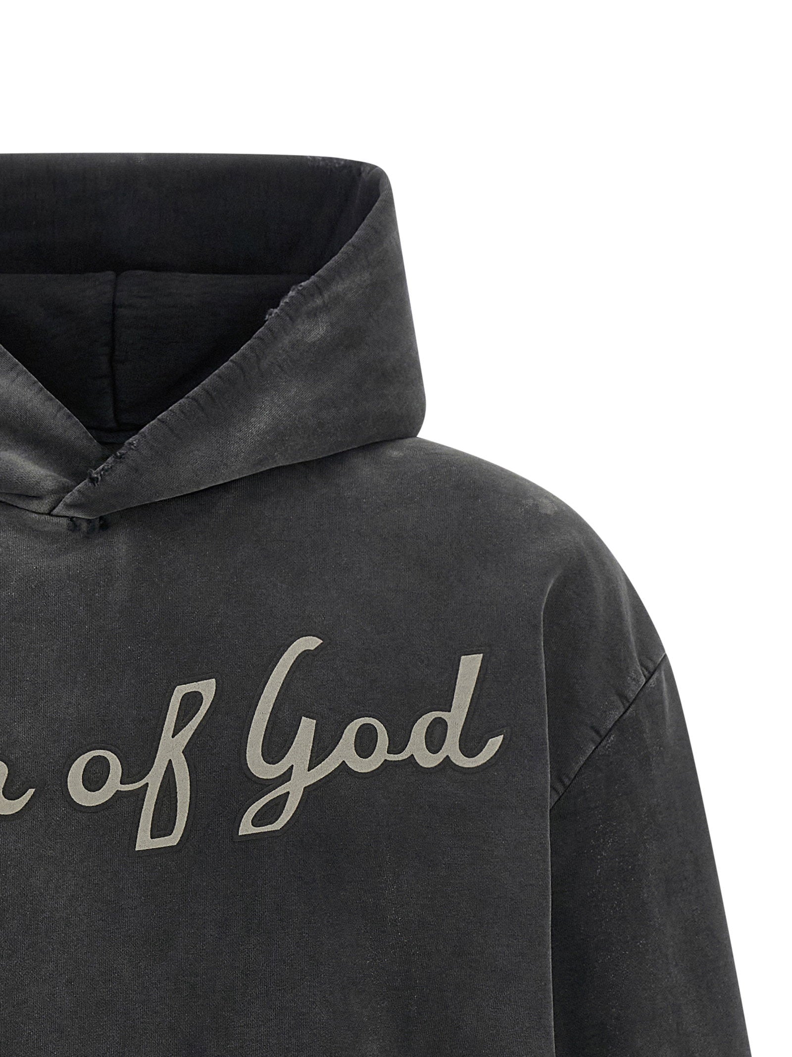 Fear Of God Graphic Logo Hoodie — Charcoal, view 3