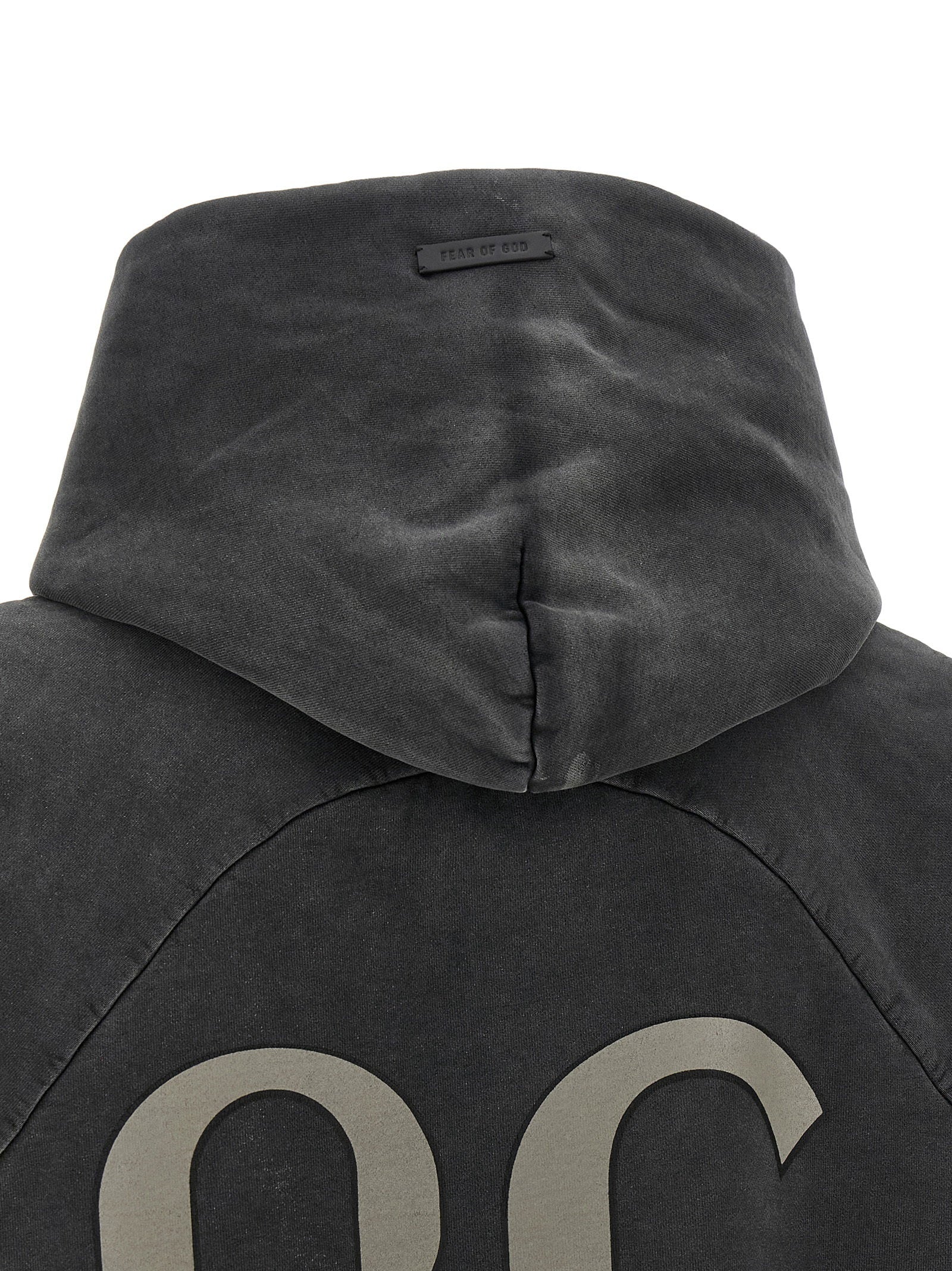 Fear Of God Graphic Logo Hoodie — Charcoal, view 4