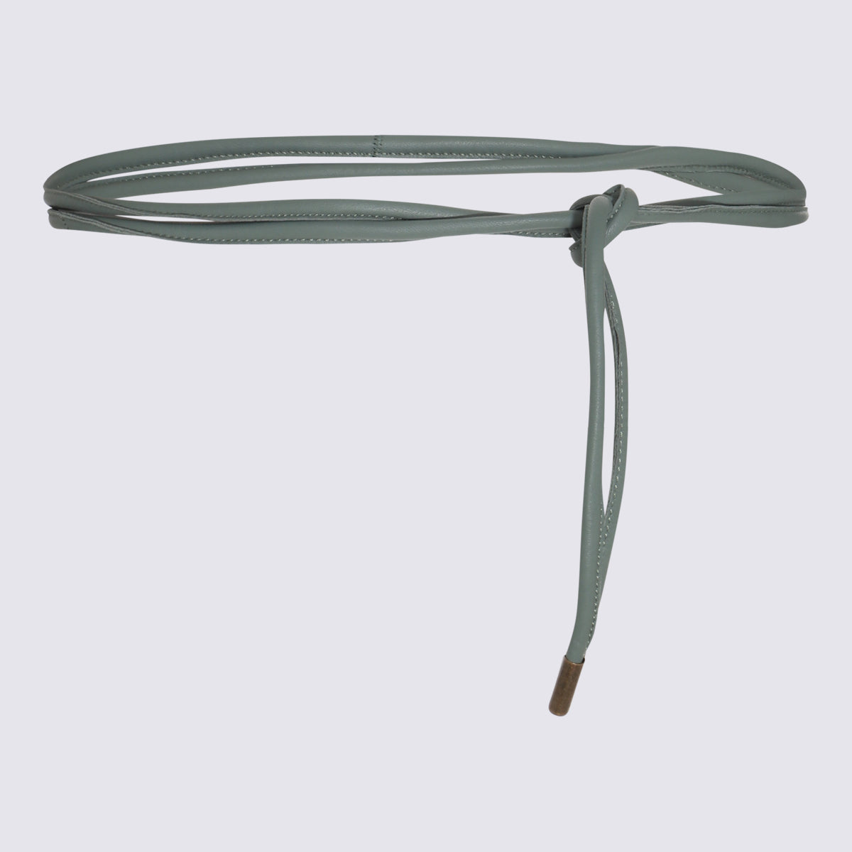 Federica Tosi Leather Tie Belt — Green by Federica Tosi