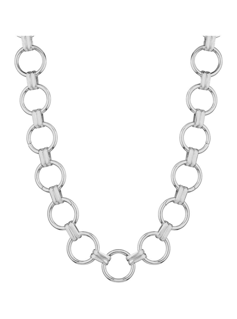 Federica Tosi Chain-Link Metal Bracelet — Silver, view 2