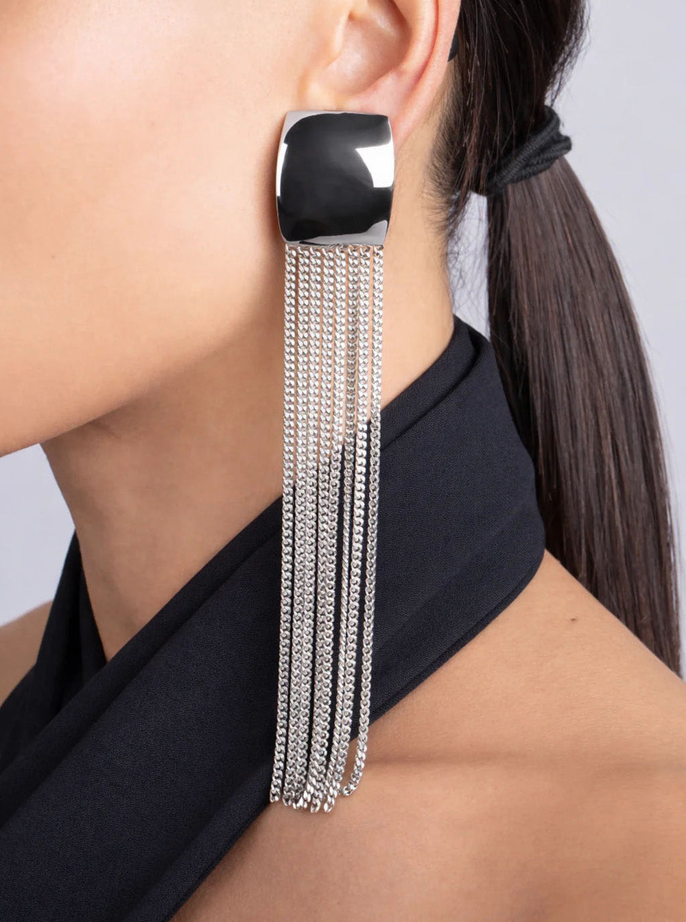 Federica Tosi Drop Earrings — Silver, view 3