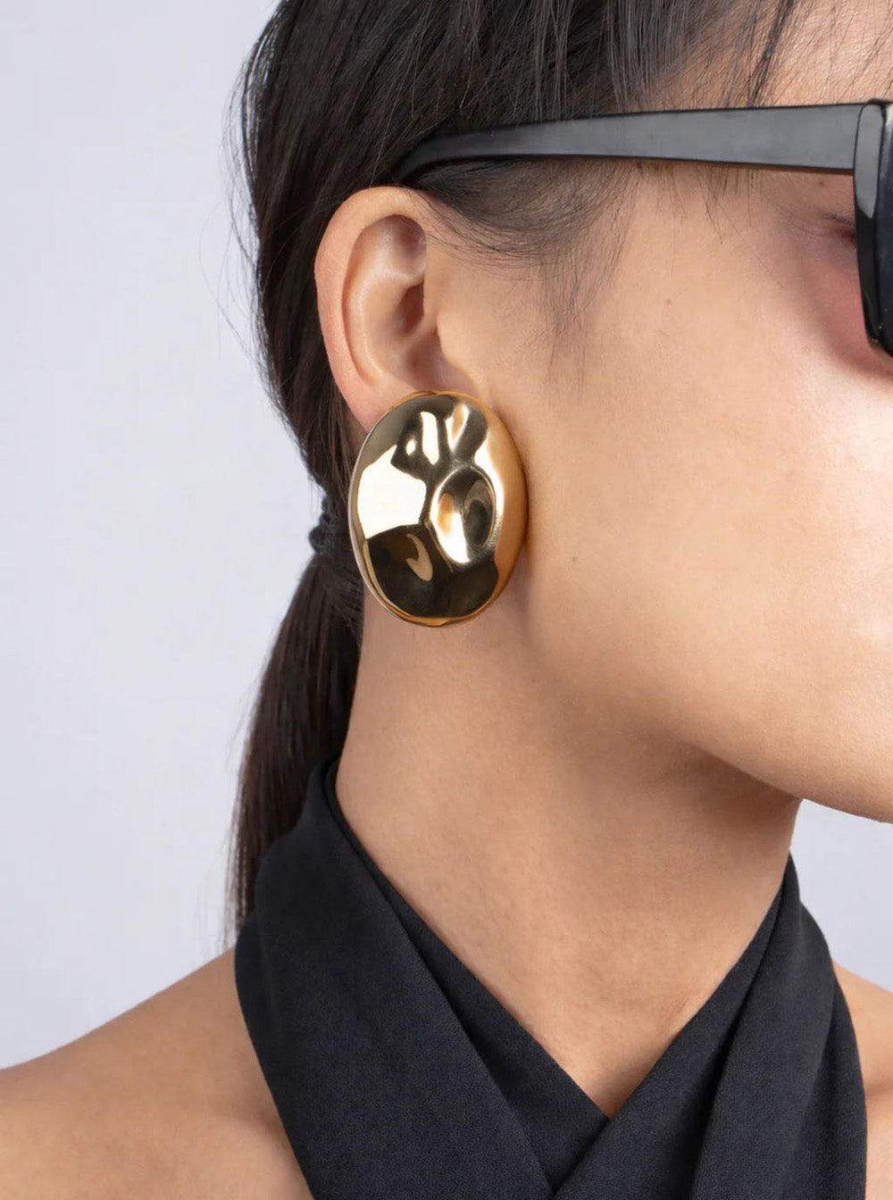 Federica Tosi Rock Earrings — Gold, view 3