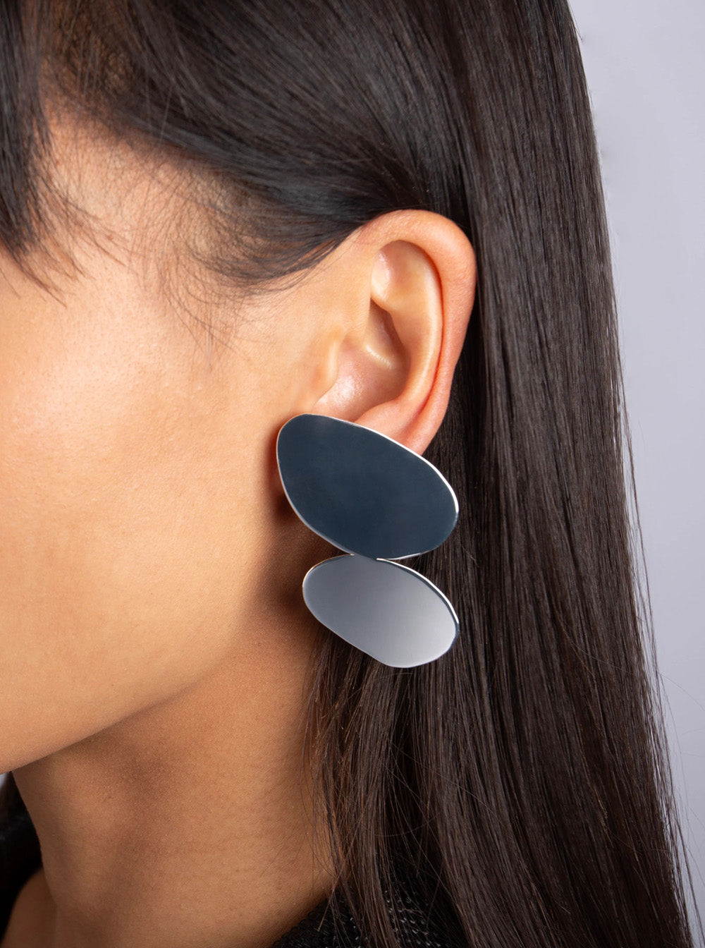 Federica Tosi Jenny Earrings — Metallic, view 2