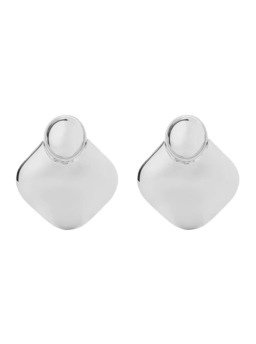 Federica Tosi Sculptural Metal Earrings — Silver by Federica Tosi