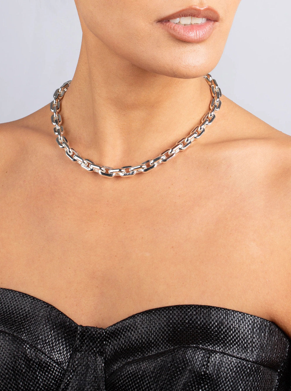 Federica Tosi Lace Cindy Necklace — Silver, view 3