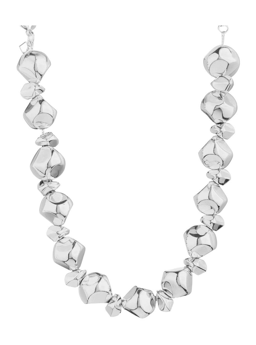 Federica Tosi Lace Mix Stone Necklace — Silver, view 2