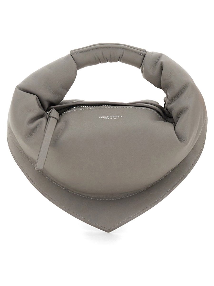 Federico Cina Tortellino Top Handle Bag — Gray, view 4