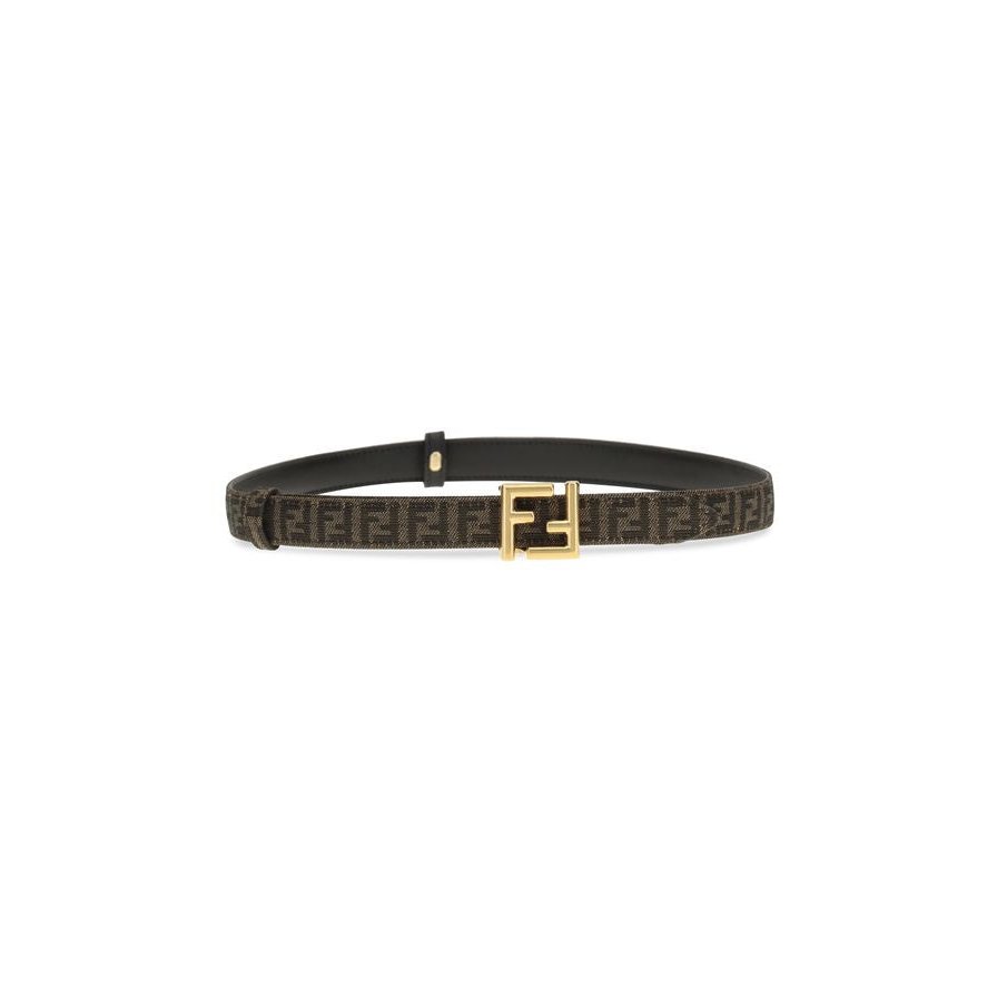 Fendi FF Jacquard Reversible Belt — Black, view 2