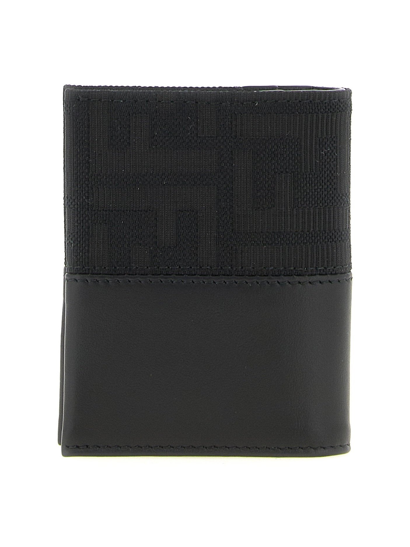 Fendi FF Zucca Jacquard Card Case — Black, view 2