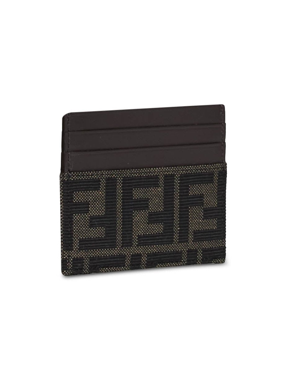 Fendi FF Jacquard Card Case — Black, view 2