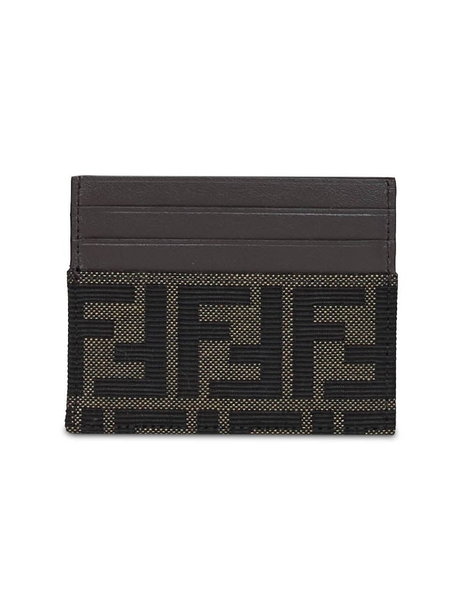 Fendi FF Jacquard Card Case — Black, view 3